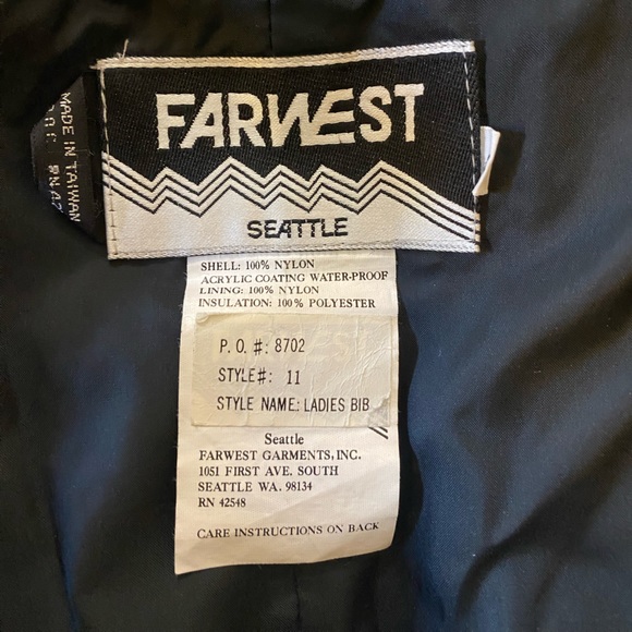FarWest Seattle Black Ski Snow Bib - Large - Gently Used - Picture 4 of 6